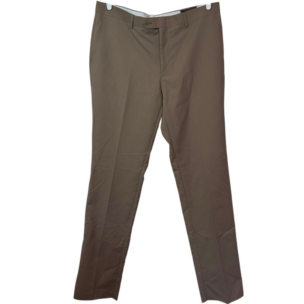 NWOT Carlo Lusso Men’s Unhemmed Dress Pants Size 38R Tan Professional Office